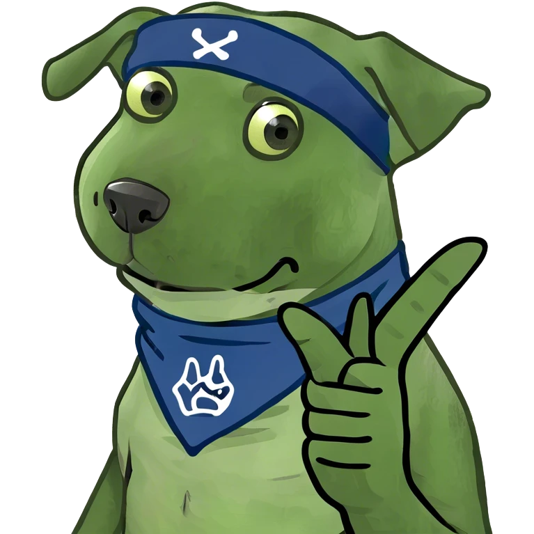 dog with the middle finger emoji