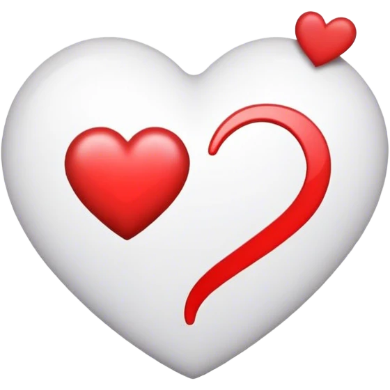 Emoji de signo de interrogación con un corazón blanco  emoji