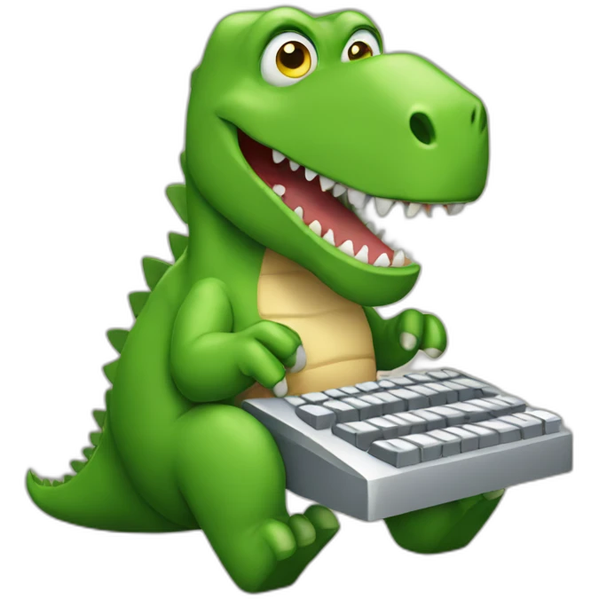 typing dinosaur emoji