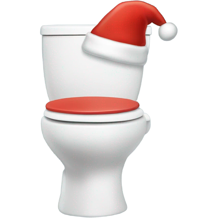 skibidi toilet with a santa hat emoji