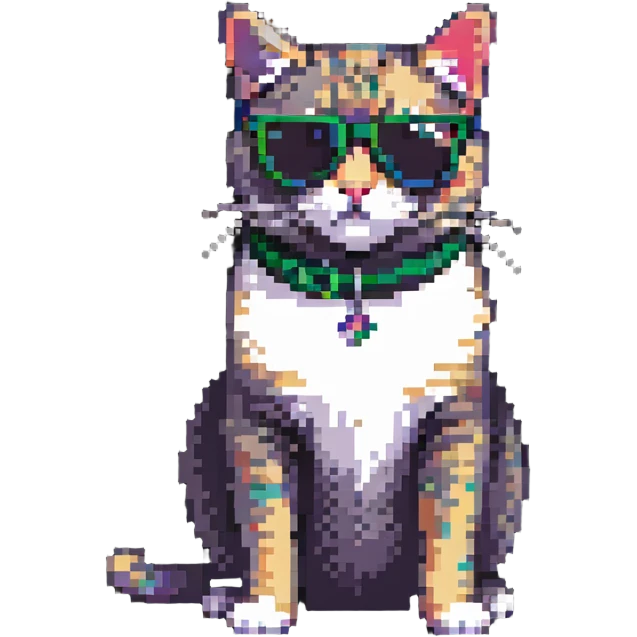 Cat with sunglasses emoji