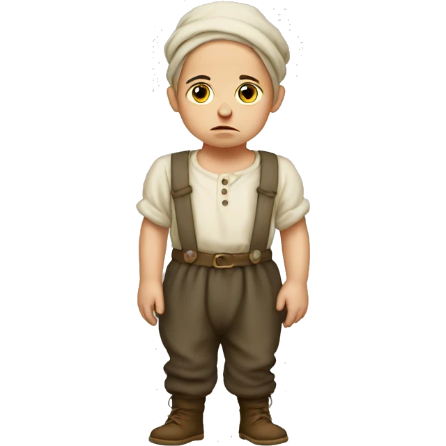 Sad European peasant baby in pants emoji