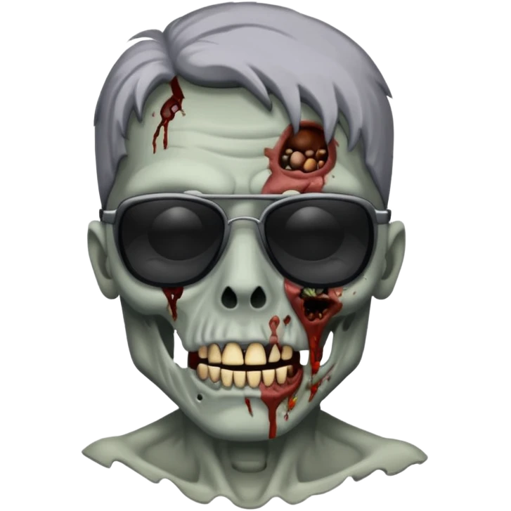 zombie wtih black sunglasses  emoji
