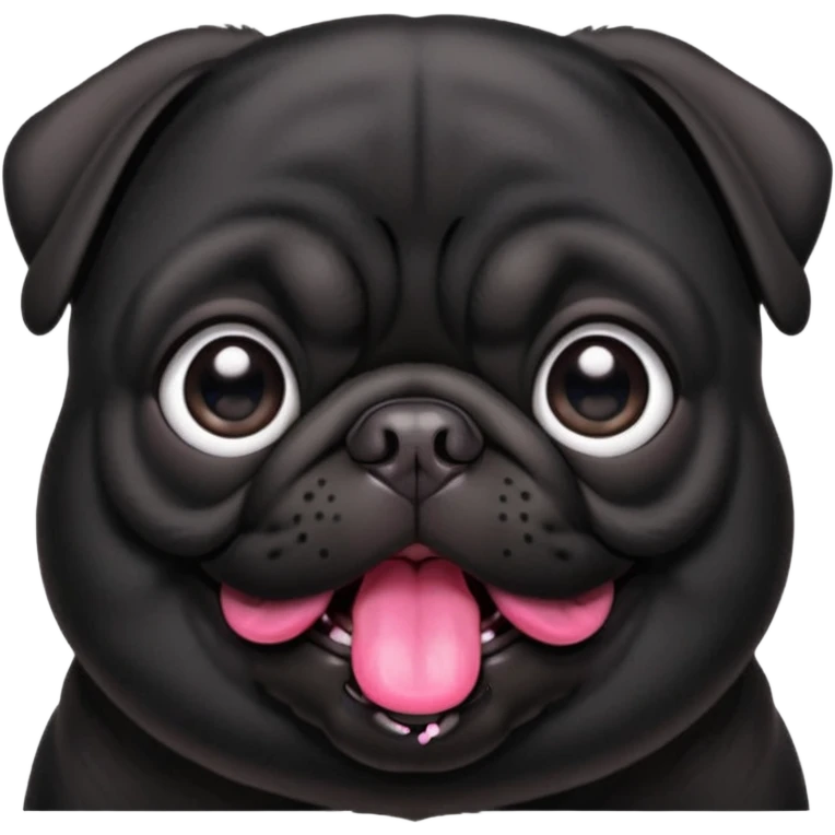Black pug emoji