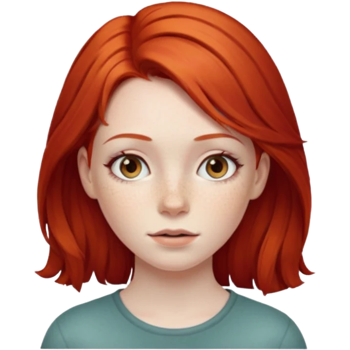 girl red hair emoji