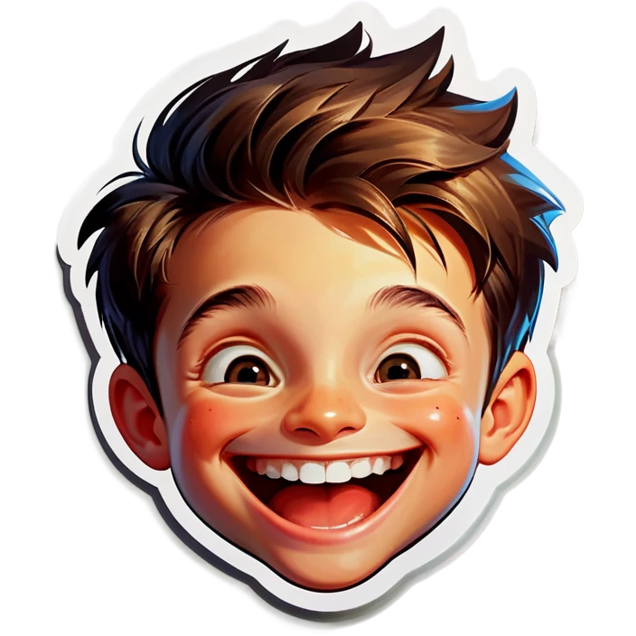 realistic smiley boy portrait emoji