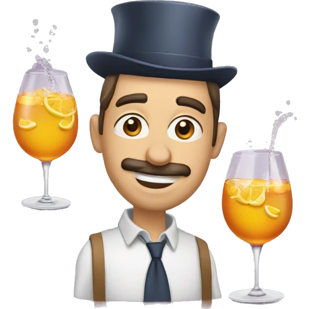 Oui-oui buvant un spritz emoji