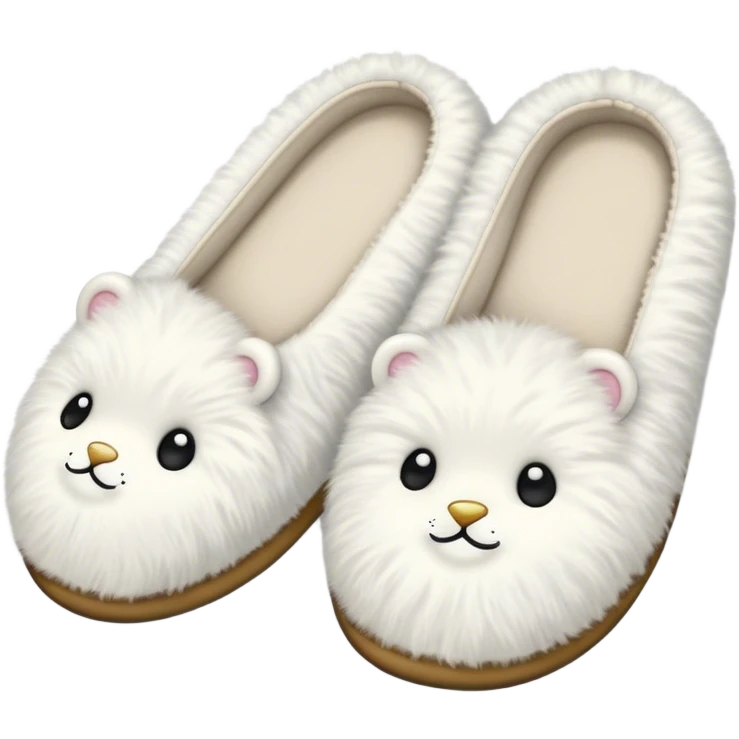 white fluffy slippers emoji