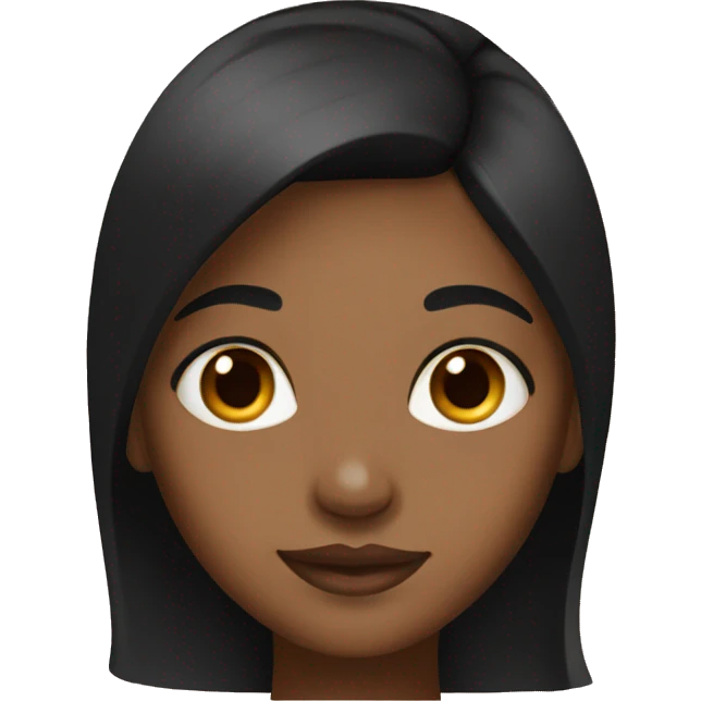 Brown girl with black hair emoji