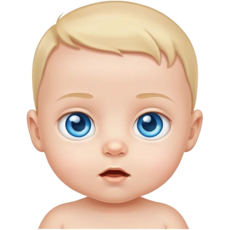 adorable baby infant with striking bright blue eyes emoji