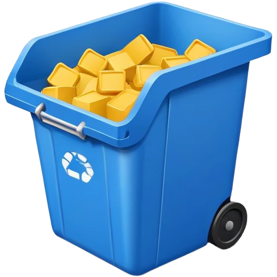stackable bin blue emoji