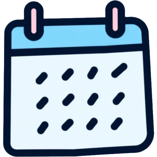 pastel blue calendar emoji