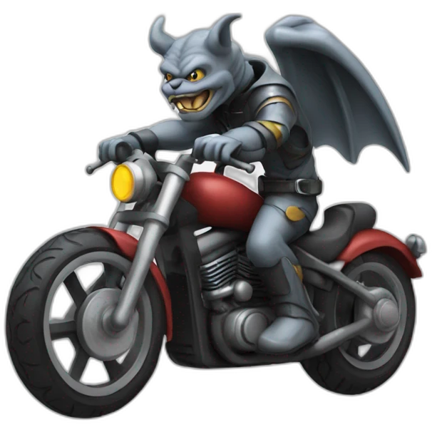 gargoyle biker with helmet emoji