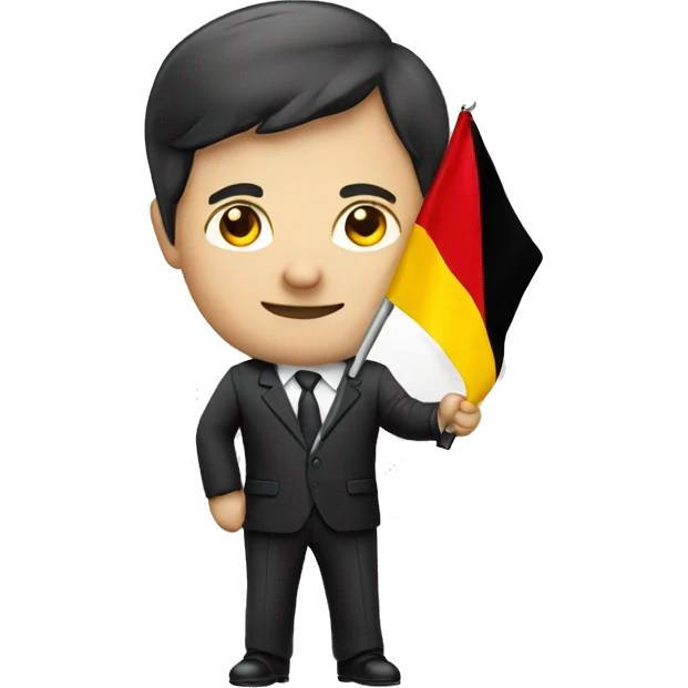 busines man holding german flag emoji