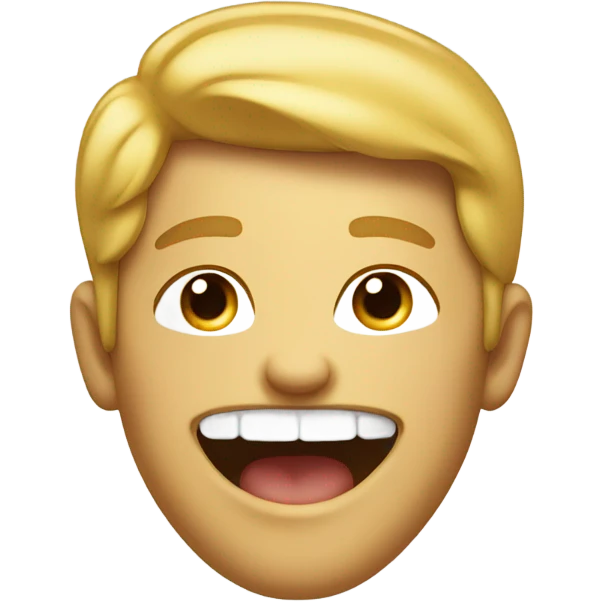 Gold teeth smile emoji