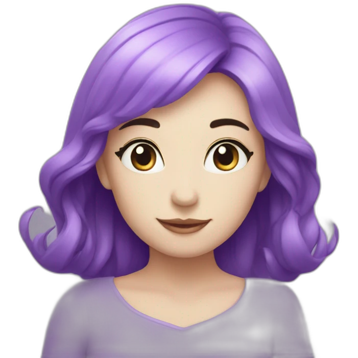 Cœur violet pale emoji