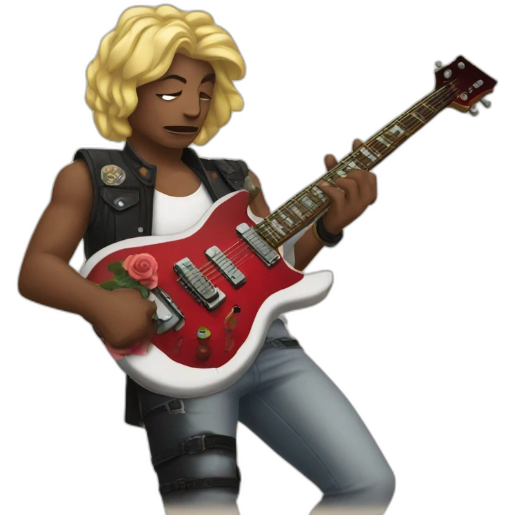 gun and roses rock band emoji
