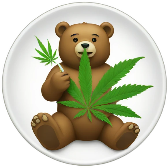 bears eating cannabis emoji