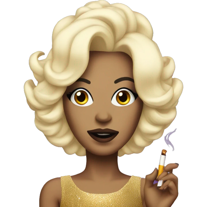 Drag queen with a cigarette  emoji