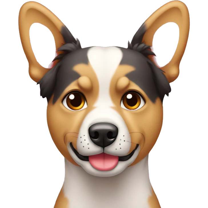 Cara de perro con corazones la cabeza  emoji