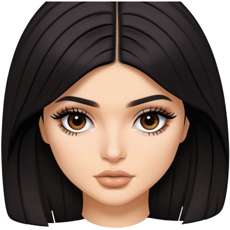 Kylie jenner, dark hair emoji