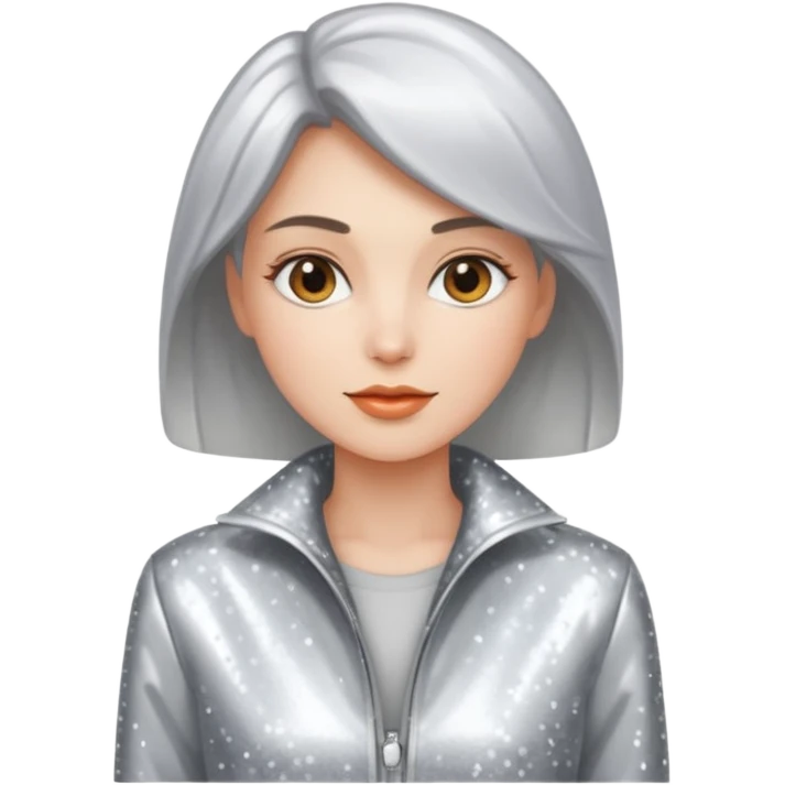 woman with sparkling jacket emoji