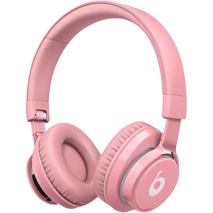 Casque bluetooth Apple rose pastel emoji