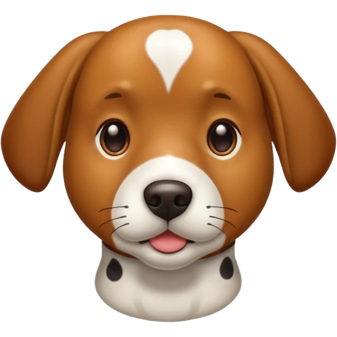 Brown dog with white spots on neck  emoji