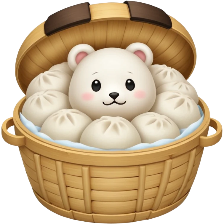 bao in bamboo steamer emoji