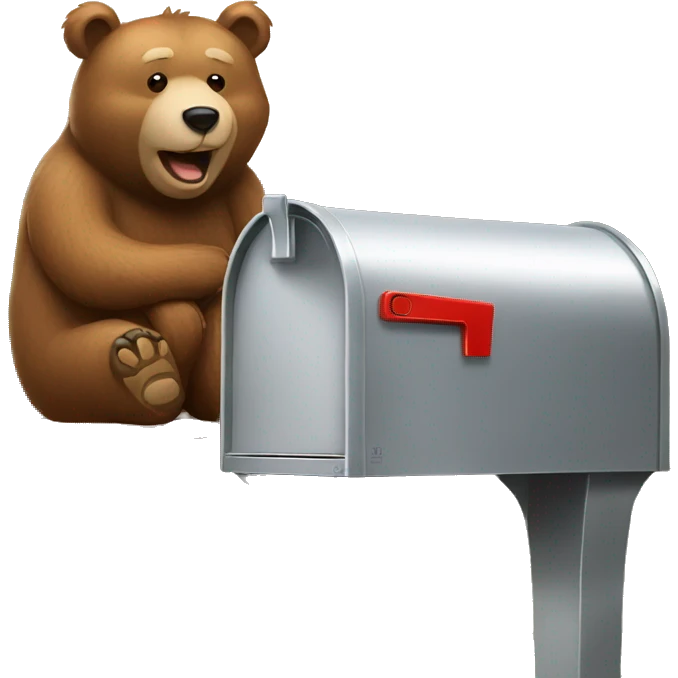 bear at mailbox emoji