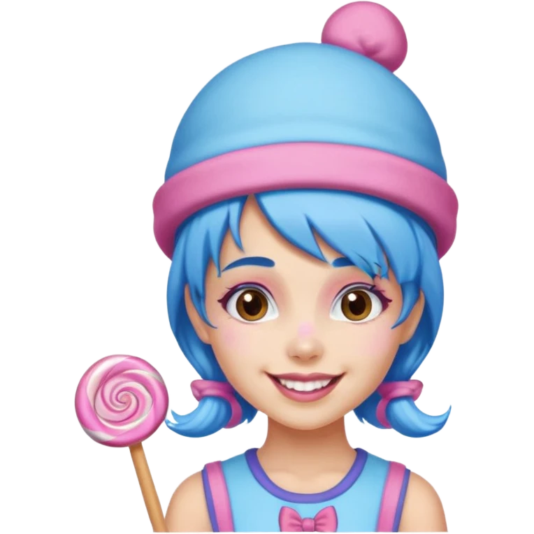 candy hatted girl from candyland lue pink hair emoji