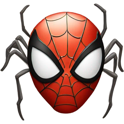 spider-man with a freaky smile emoji