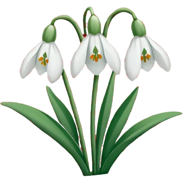 Snowdrops . The background red and white stripes emoji