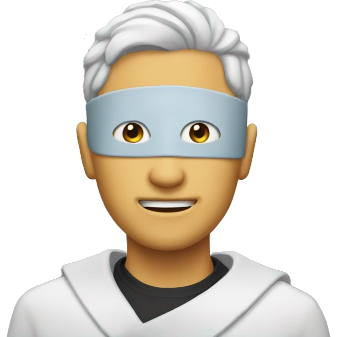 Emoji with gojo mask making gojo symbol emoji