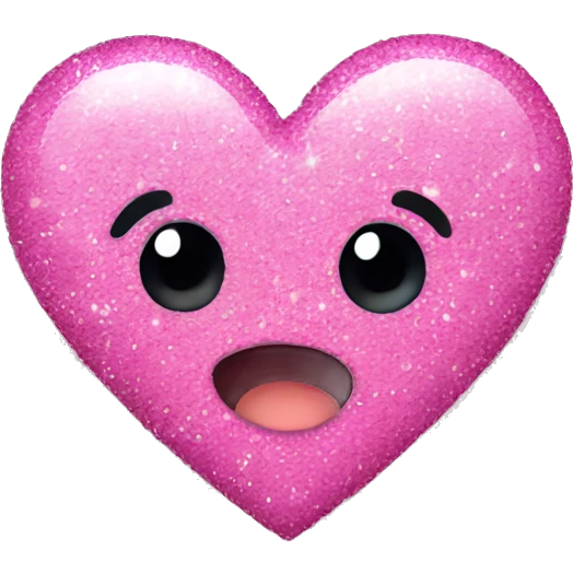 pink heart with glitter emoji