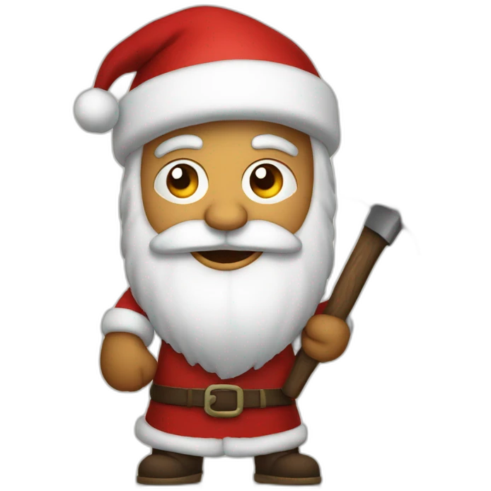 Père Noël with an axe emoji