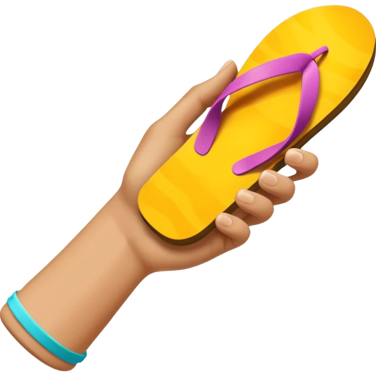 Una mano con una chancla emoji