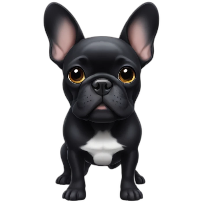 Black French bulldog emoji