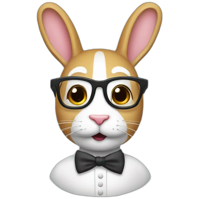 Nerd dent de lapin emoji