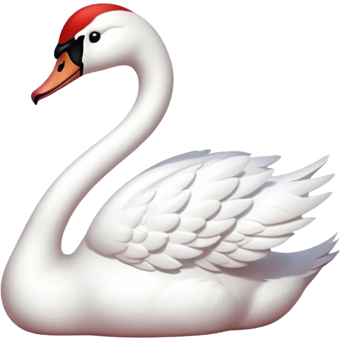 Red and white swan emoji