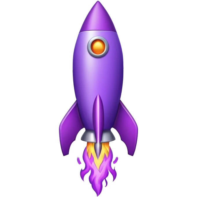 purple rocket purple flame emoji