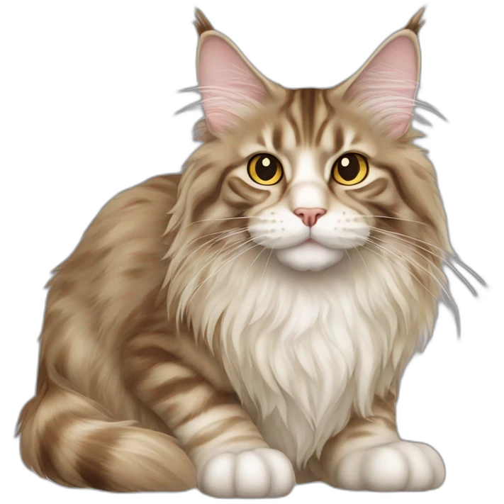 gato maine coon pelagem cor de creme emoji
