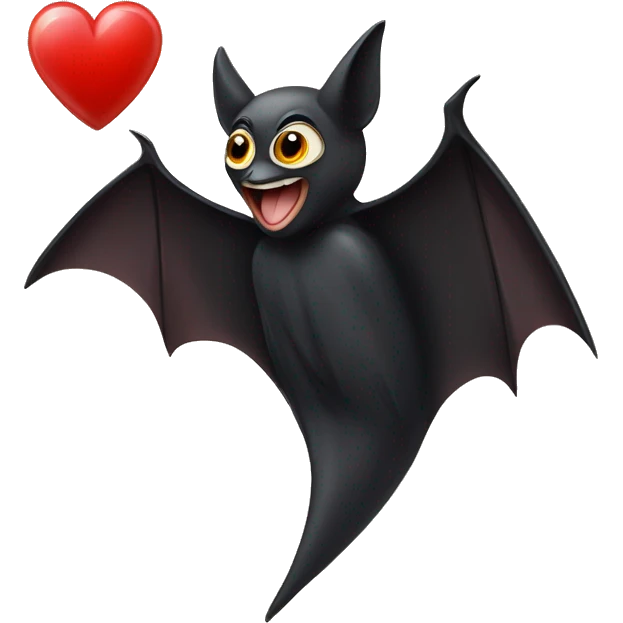 Fledermaus mit Herz emoji