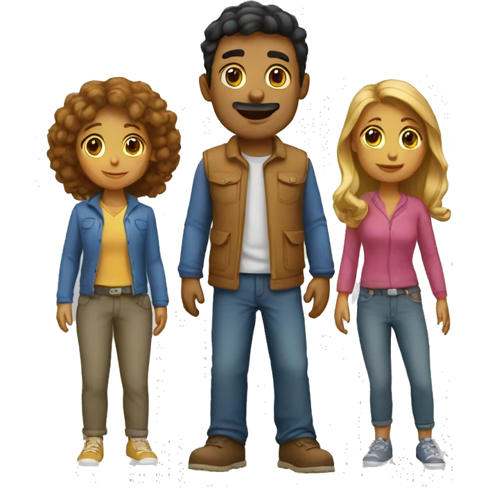 Familia de 3 emoji