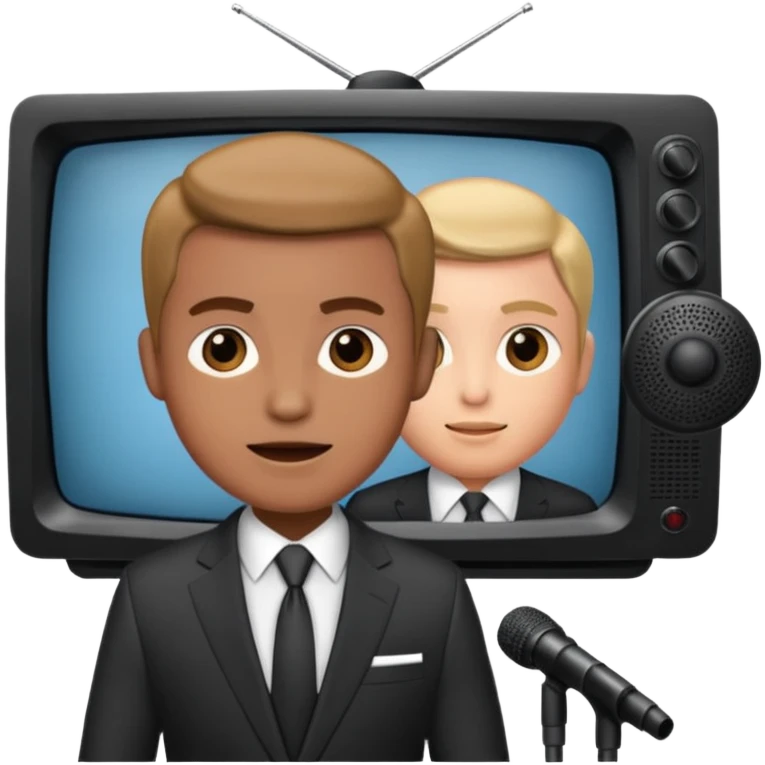 news speaker in televison studio emoji
