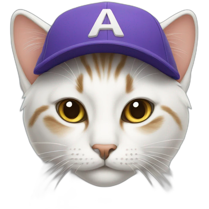 A cat wearing cap emoji