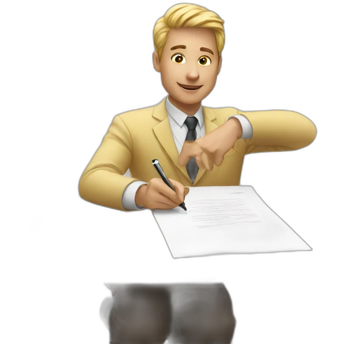 signing paper emoji