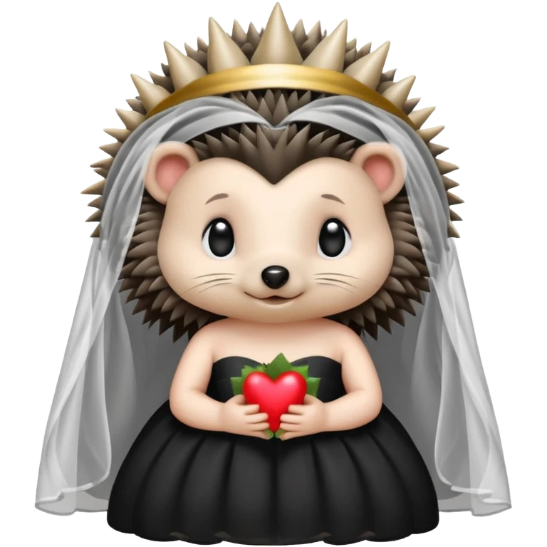 black bride hedgehog emoji