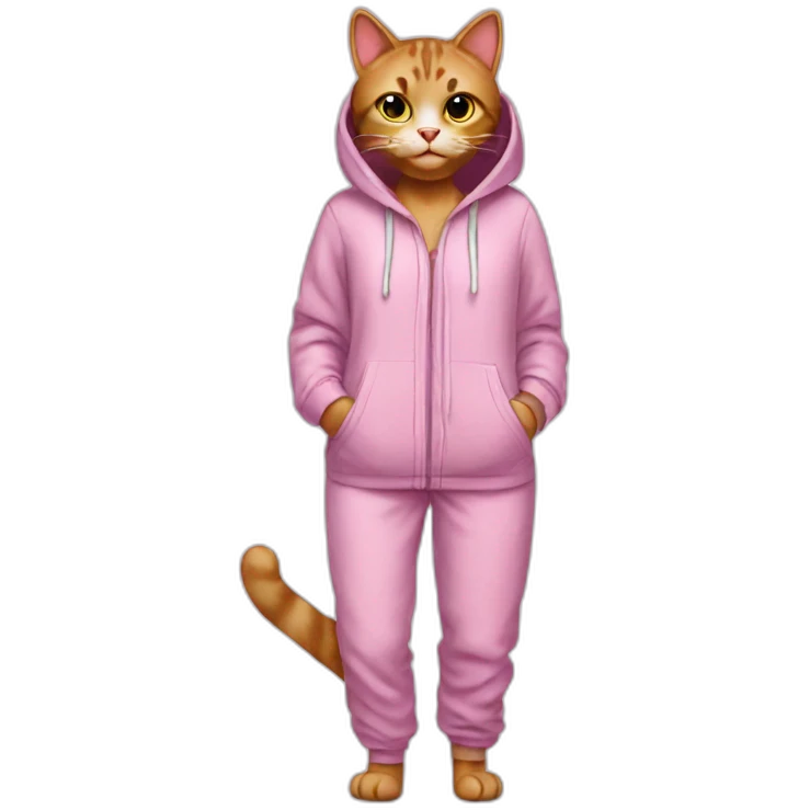 Cat with a designer nightwear emoji