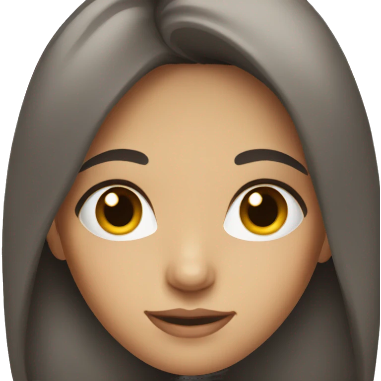 dark haired girl with brown eyes emoji